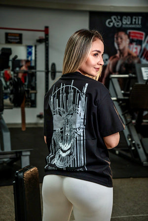 Camiseta Oversize Negra Power